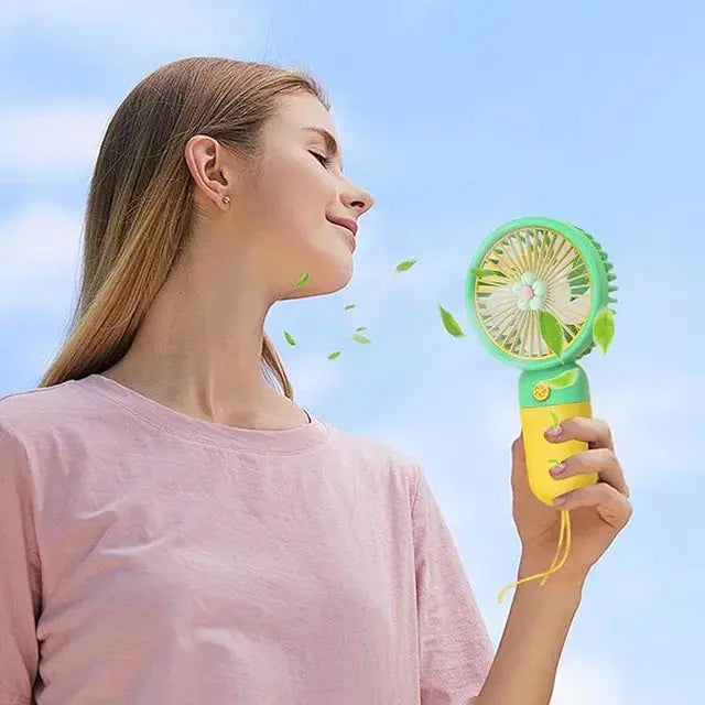 Portable Handheld Fan - Ultra Quiet Little Flower Handheld Fan | Battery Operated Fan, Handheld Fan for Outdoor Travel Commute 4485